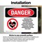 Signmission Radiation & Laser Sign, 3.5 in H x 5 in W, Vinyl Decal, Rectangle OS-2PACK-DS-D-35-L-1694 - alternate 5